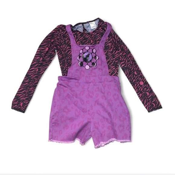 Monster High Purple Overalls costume CLAWDEEN size medium spirit Halloween - Picture 1 of 3